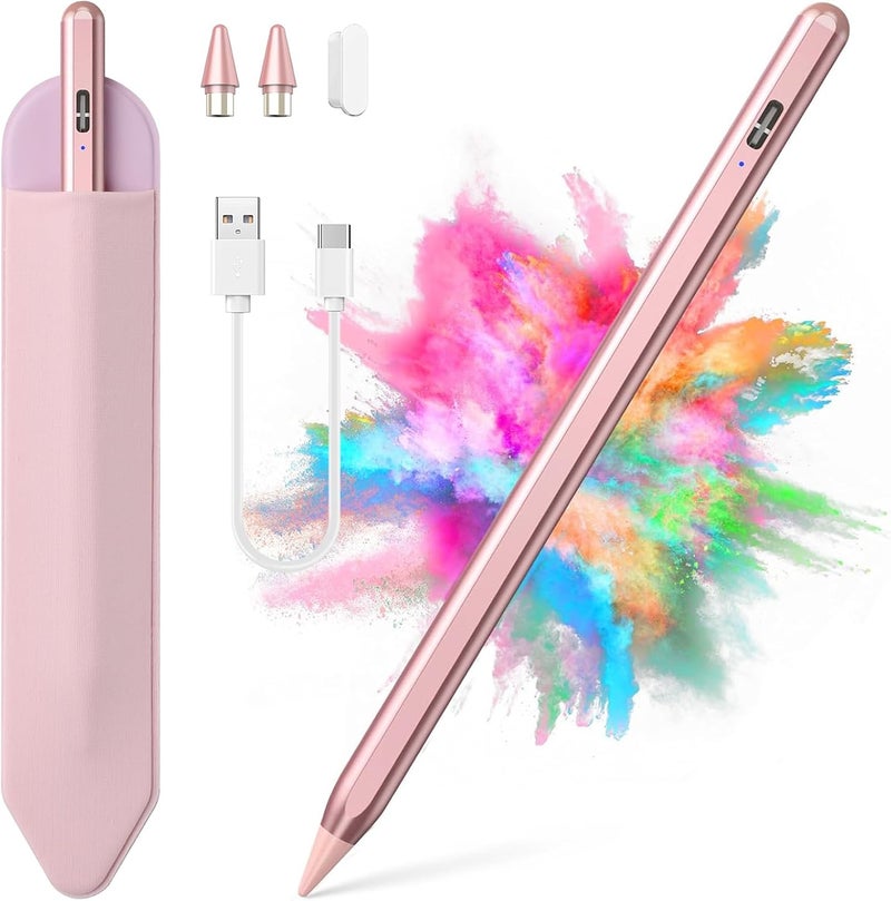 COO Stylus Pen for iOS&Android Touch Screens, Active Pencil for Samsung, Smart Digital Stylus Pens for Lenovo/Huawei/Vivo/Mi Tablets, iPhone/Google Pixel Smart Phones Drawing&Writing (Rose Gold) - Image 1